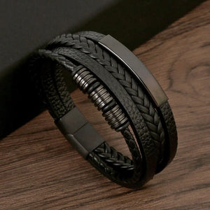 Men's Multilayer Rope Leather Bracelet