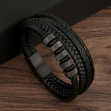 Men's Multilayer Rope Leather Bracelet