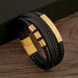 Men's Multilayer Rope Leather Bracelet