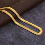 925 Silver Plated 18K 6MM Snake Bone Necklace Men Women Party Jewelry