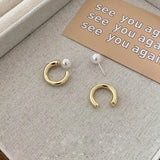 European Metal Pearl Earrings for Women