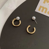 European Metal Pearl Earrings for Women