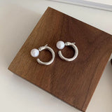 European Metal Pearl Earrings for Women