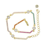Micro Pave Zirconia Chain 15+4cm CZ Bracelet