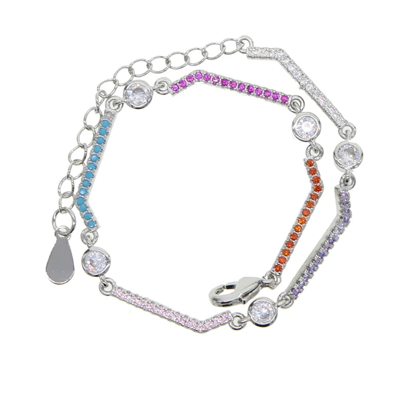 Micro Pave Zirconia Chain 15+4cm CZ Bracelet