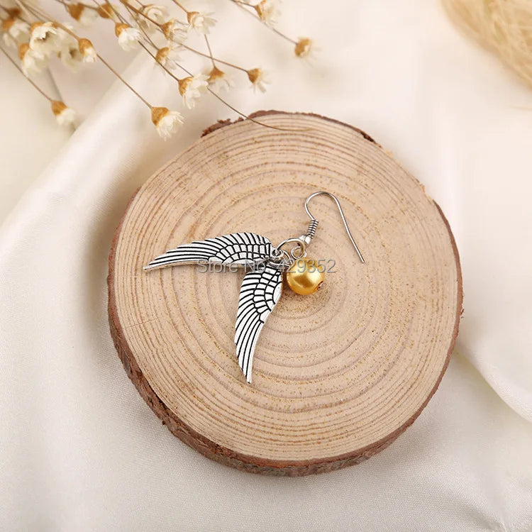 Golden Snitch Earrings Wing Earrings 24pairs/lot
