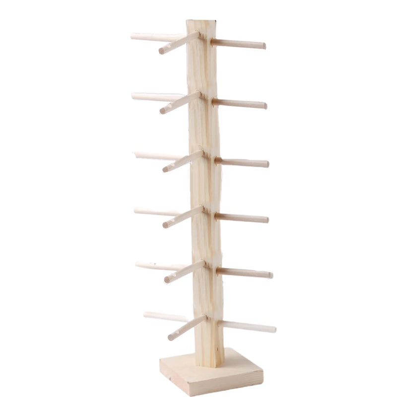 Wood Sunglass Display Rack Eyeglasses Show Stand for Pairs Glasses