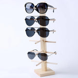 Wood Sunglass Display Rack Eyeglasses Show Stand for Pairs Glasses