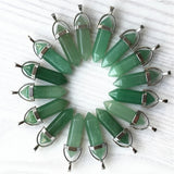 Aventurine Crystal Pillar Point Charms Pendants for Women Jewelry Making