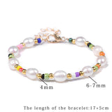 Colorful Beads Pearl Bracelet for Women Boho Jewelry