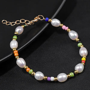 Colorful Beads Pearl Bracelet for Women Boho Jewelry