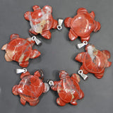 Natural Rainbow Stone Sea Turtle Pendant Charms for Necklace Making