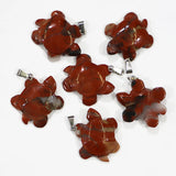 Natural Rainbow Stone Sea Turtle Pendant Charms for Necklace Making