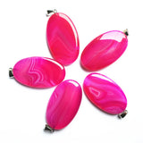 Natural Stone Healing Line Pendant for DIY Necklace 6PCS