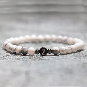 Hot Natural Stone Couple Bracelet 26 Letter Beaded Unique DIY Jewelry