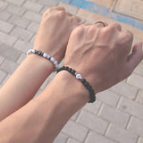 Hot Natural Stone Couple Bracelet 26 Letter Beaded Unique DIY Jewelry