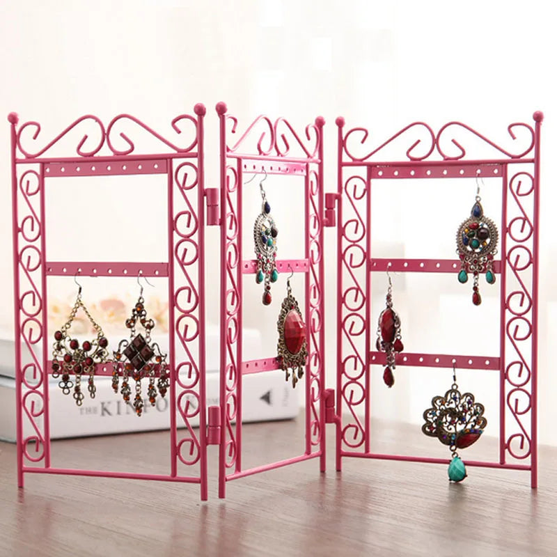 Metal Stand Jewelry Organizer Display Rack
