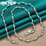 925 Sterling Silver Water Drop Necklace 18 Inch Chain