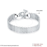 925 Silver Bracelet Women Weaving Chain Wedding Christmas Jewelry