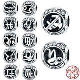 Stylish 100% 925 12 Constellation Beads for 3mm Bracelet DIY