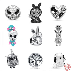 Halloween Skeleton Charms for 925 Silver Bracelet