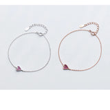 Charming Heart Bracelets & Bangles 925 Sterling Silver Jewelry