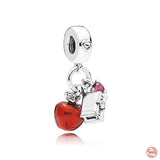 Europe Cola Love Beads Pendant Sterling Silver Dangle Charm