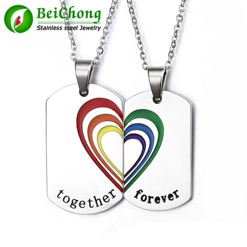 Rainbow Love LGBT Pride Necklace