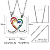 Rainbow Love LGBT Pride Necklace