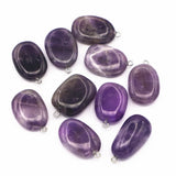 20pcs Amethyst Irregular Pendants for Women Jewelry Necklace Making
