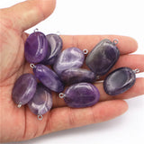 20pcs Amethyst Irregular Pendants for Women Jewelry Necklace Making