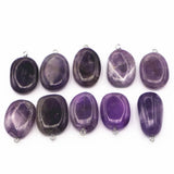 20pcs Amethyst Irregular Pendants for Women Jewelry Necklace Making