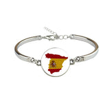Flag Map Bracelet Belize Botswana Spain Bolivia Gem Bracelet Female Jewelry