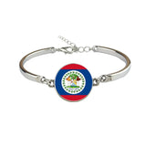 Flag Map Bracelet Belize Botswana Spain Bolivia Gem Bracelet Female Jewelry