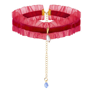 Sexy Fold Pearl Clavicle Chain Necklace Lace