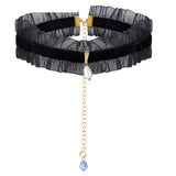Sexy Fold Pearl Clavicle Chain Necklace Lace