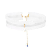 Sexy Fold Pearl Clavicle Chain Necklace Lace