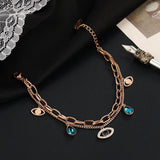 Hot Lucky Devil's Eye Round Austrian Crystal Women Charm Bracelet
