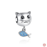 Mermaid Bead Pendant Dangle Charm 925 Bracelet Girl Jewelry