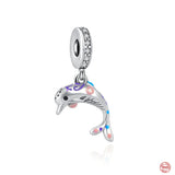 Mermaid Bead Pendant Dangle Charm 925 Bracelet Girl Jewelry