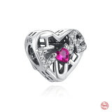 Love Bead Pendant Dangle Charm for 925 Bracelet Necklace