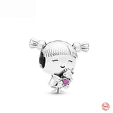 Love Bead Pendant Dangle Charm for 925 Bracelet Necklace