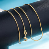18K Snake Chain Necklaces for Women Men 16-30 Inches