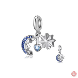 Starry Sky Beads Pendant Dangle Charms for Silver Bracelet