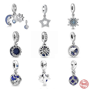 Starry Sky Beads Pendant Dangle Charms for Silver Bracelet