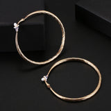 Large Hoop Clip on Earrings for Women Non Pierced Round Earring