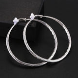 Large Hoop Clip on Earrings for Women Non Pierced Round Earring
