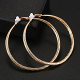 Large Hoop Clip on Earrings for Women Non Pierced Round Earring