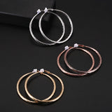 Large Hoop Clip on Earrings for Women Non Pierced Round Earring