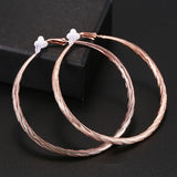 Large Hoop Clip on Earrings for Women Non Pierced Round Earring